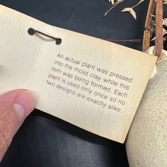 Vintage Wall Vase Jimmie Floyd Stoneware Pottery Leaf Clay Art 1978 Botanical - Picture 7 of 11